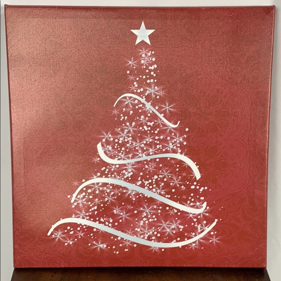 Christmas Tree Print on Canvas-12” x 12” - Picture 1 of 4